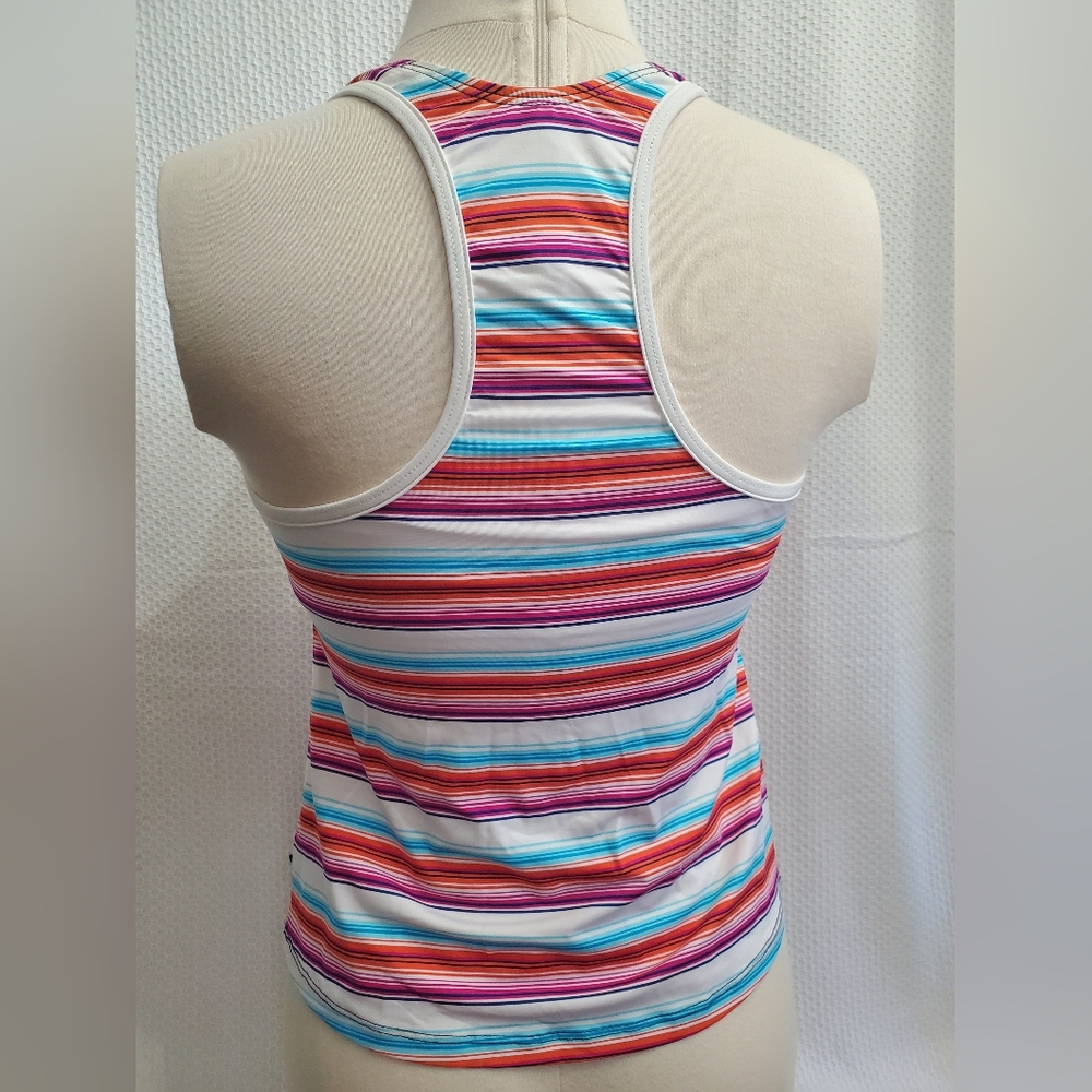 Nautica Navy & Multicolor Striped Tank Top - Picture 3 of 8